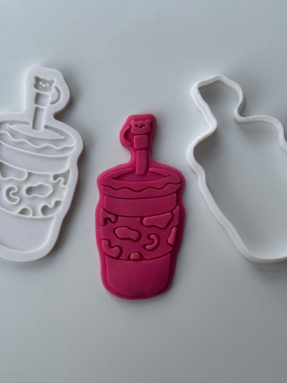 Trendy Girl - water bottle - 3d printed deboss and cutter