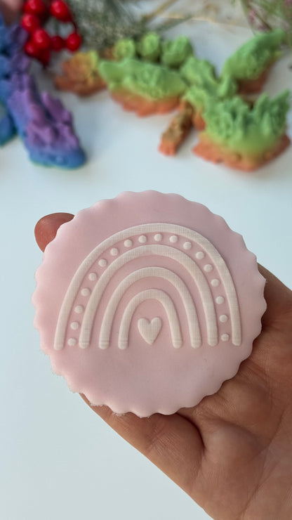 Boho Rainbow deboss - disc