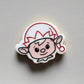Elf head - deboss + matching cutter - christmas