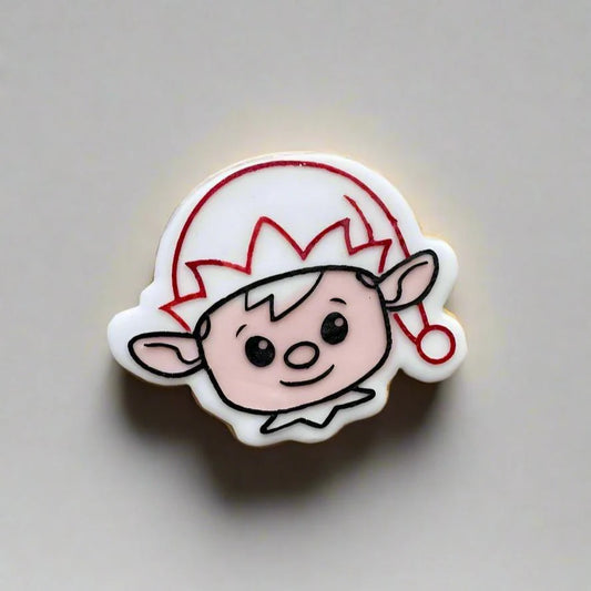Elf head - deboss + matching cutter - christmas
