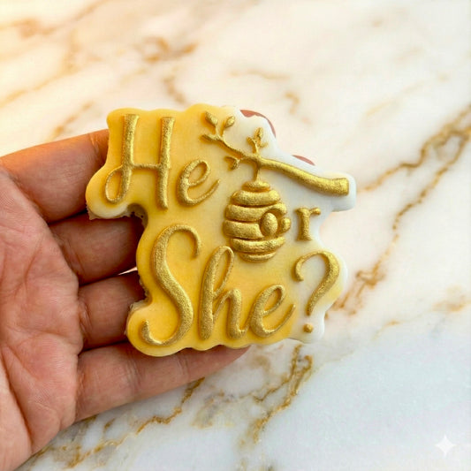 Bee theme - he or she 3D deboss and cutter