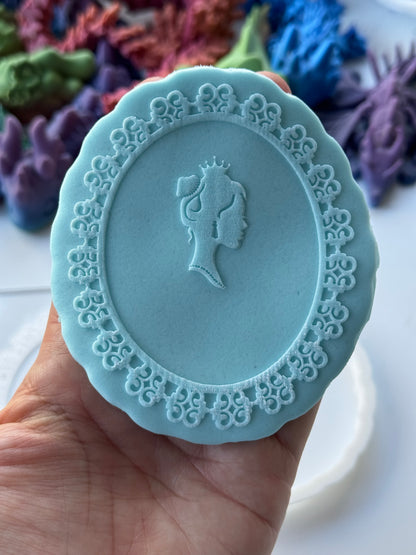 wedding princess portrait - deboss + cutters M1017