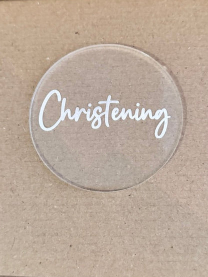 Christening deboss
