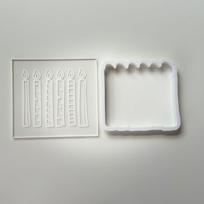 Candle - Birthday Theme - debossing and matching cutter M1034