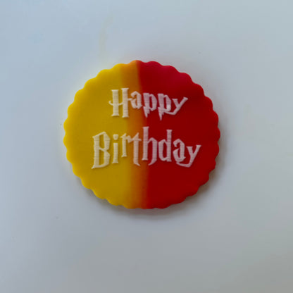 Happy Birthday disc deboss - Magic wizard-inspired
