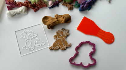 Lion king debossing + matching cutter