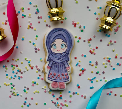 Muslim young girl Debossing + matching cutter