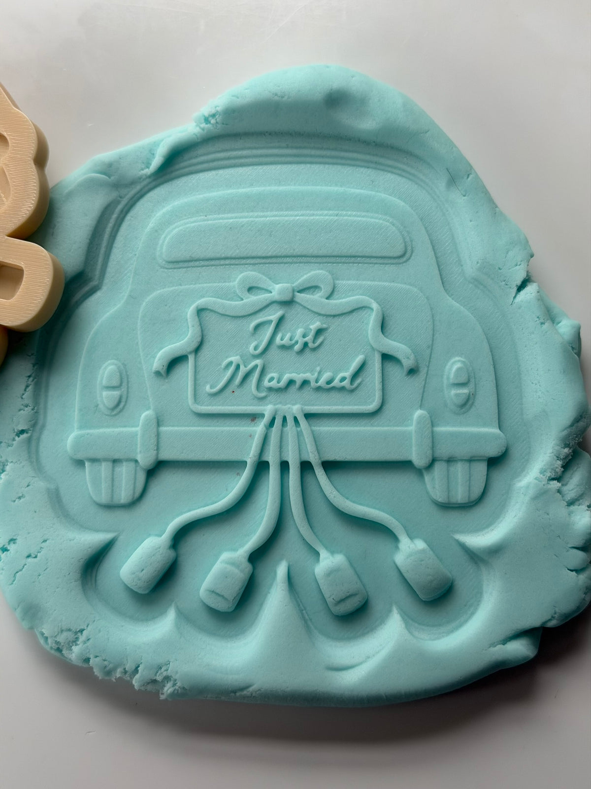 Just Married Wedding Car 3D Deboss & Matching Cutter