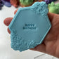 Floral frame hexagon debossing + matching cutter