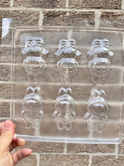 6 monster - chocolate mould