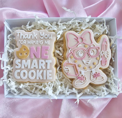 thank you for making me one smart cookie - teacher - cutter + deboss