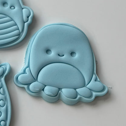 Squishmallows Veronica Octopus Cookie Cutter + stamp