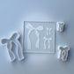Set of 3 Bows deboss + matching cutter