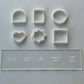 The mini cutters and Eid deboss - 6 shapes cutter and 5 word deboss