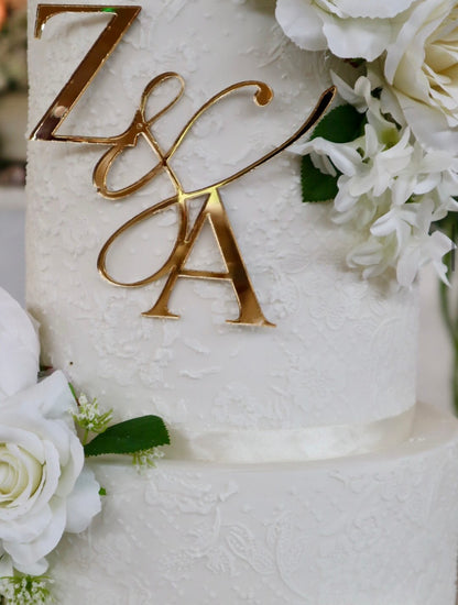 Custom Gold Mirror initial charm