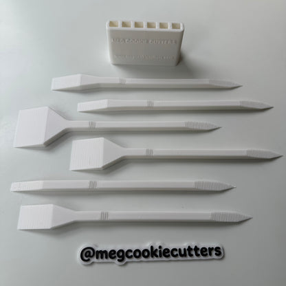 Scraper Set with Holder - Two Tone