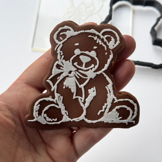 Teddy bear deboss + cutter