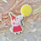 party cartoon pig 3D deboss + cutter