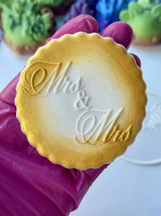 Mrs & Mrs - debossing acrylic stamp