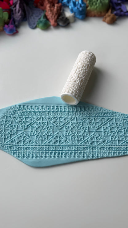 Tatreez Texture roller - rolling pin - pattern - MS1011