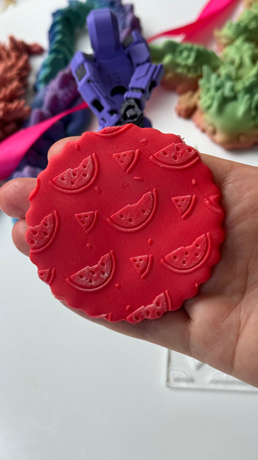 watermelon deboss pattern - texture - melon