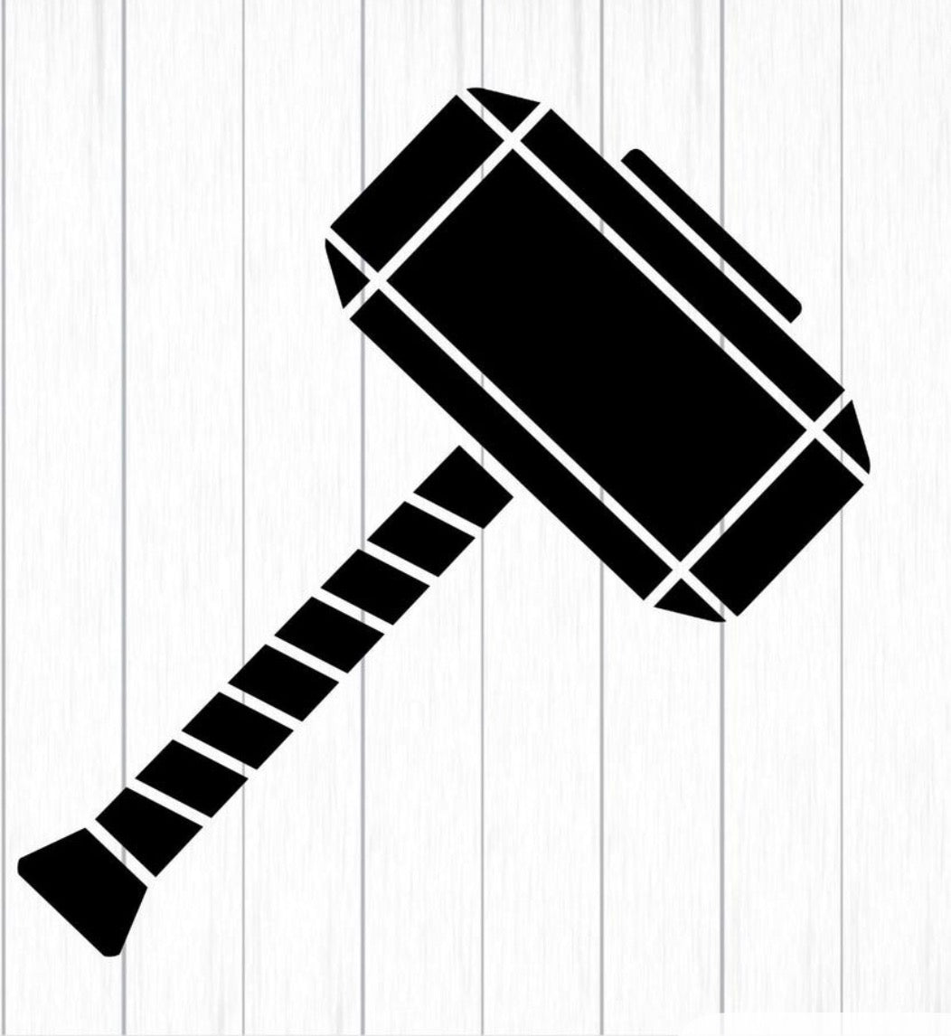 Thor hammer 3D Deboss & Matching Cookie Cutter - super hero