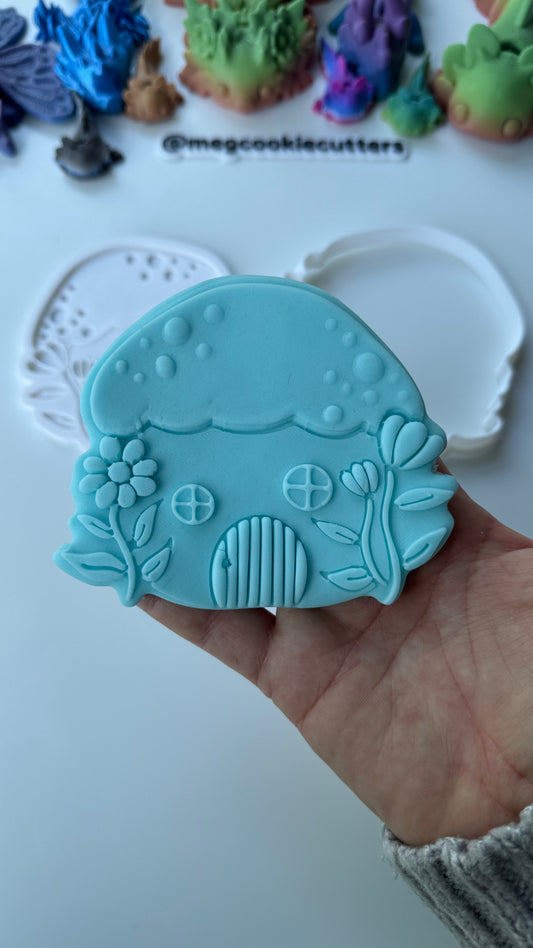 Mushroom Fairy house 3D deboss and cutter