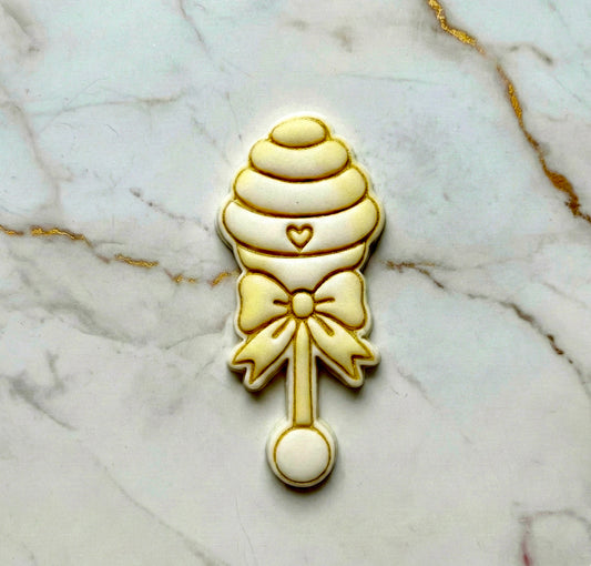 Bee theme - baby rattle stamp and cutter