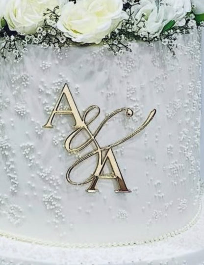 Custom Gold Mirror initial charm