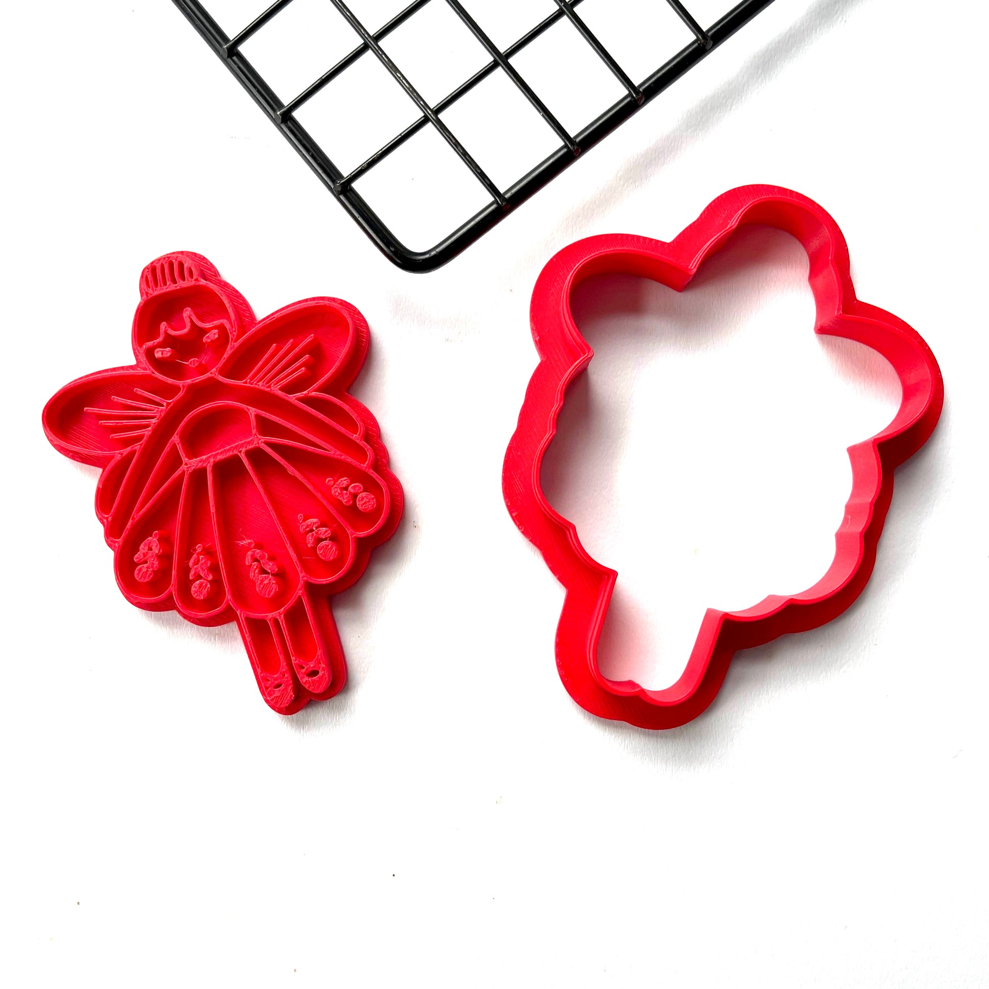 Fairy / Angel- Paint Your Own - Cookie cutter + Stamp MEG cookie cutters