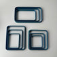Basic set - 2 x set of rectangle and 1 square - cookie cutters