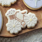 Bike with flowers debossing + cutter M1061