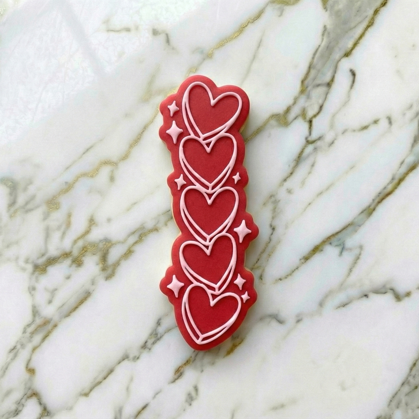 5 hearts deboss and cutter - MS1016