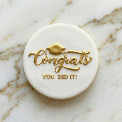 Congrats, you did it! - debossing acrylic stamp