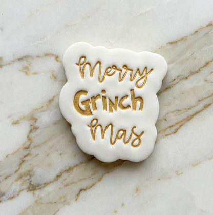 Christmas - Grinch - Merry Grinchmas stamp and matching cutter