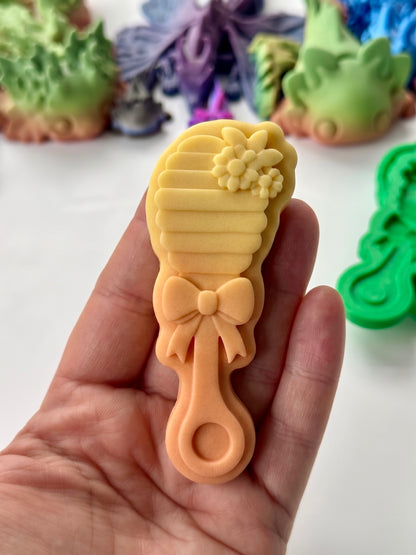 Bee theme - Floral Rattle - 3D deboss and cutter