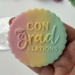 con grad ulations Debossing