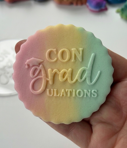 con grad ulations Debossing