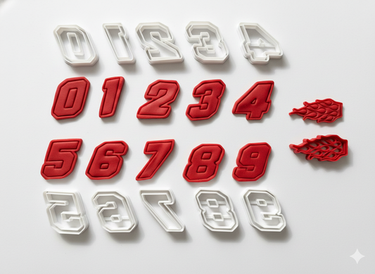 FULL SET Racing Numbers 0 to 9 Cookie Cutter
