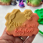 Bee theme - What will baby bee - gender - honey - 3D deboss and cutter