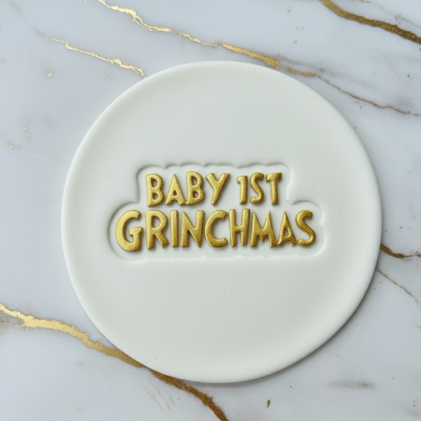 Baby 1st Grinchmas - 3D Deboss and Cutters MS1039