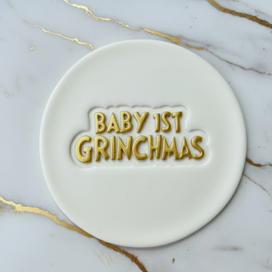 Baby 1st Grinchmas - 3D Deboss and Cutters