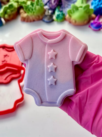 Star Baby Onesie - 3D deboss and matching cutter