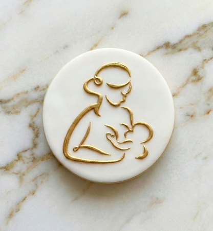 Breastfeeding - mom baby - deboss