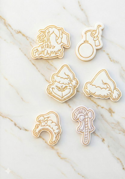 Christmas Grinch cookie cutter + stamp