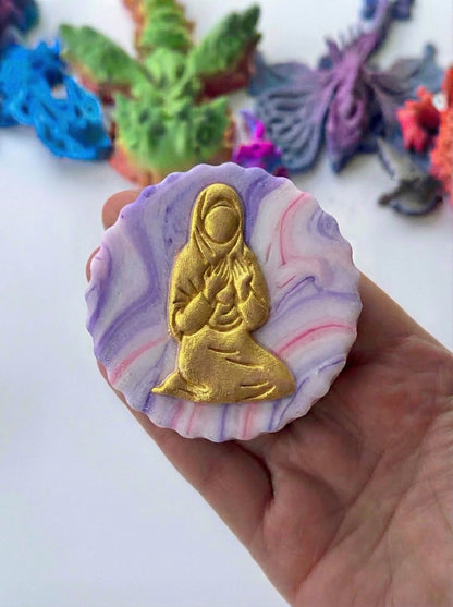 Praying woman - debossing acrylic stamp