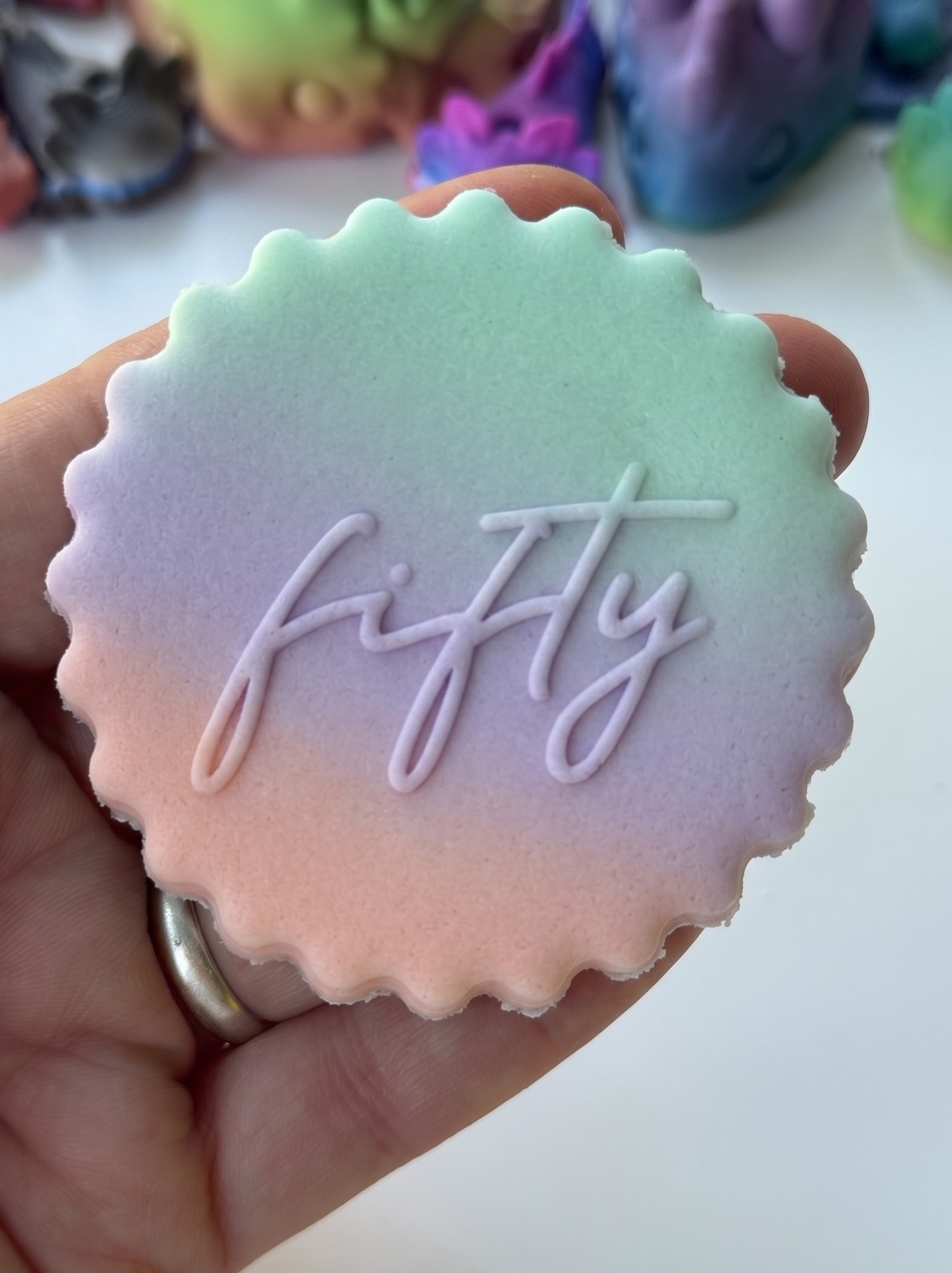 fifty deboss