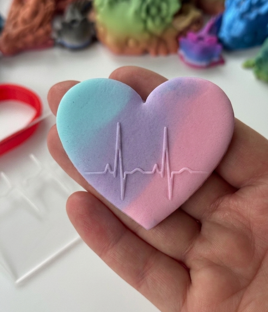 Nurse - Doctors theme Heartbeat Heart deboss + cutter