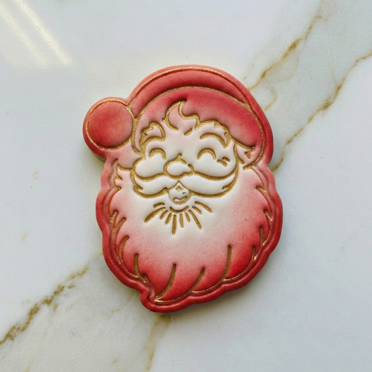 Santa Claus Face Christmas stamp + cutter M1084