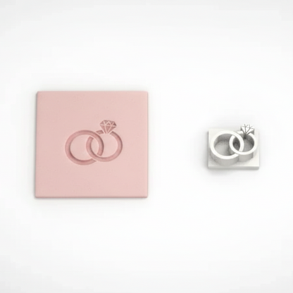 Wedding ring embossing-stamp
